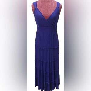 Spense Purple tiered maxi dress XL